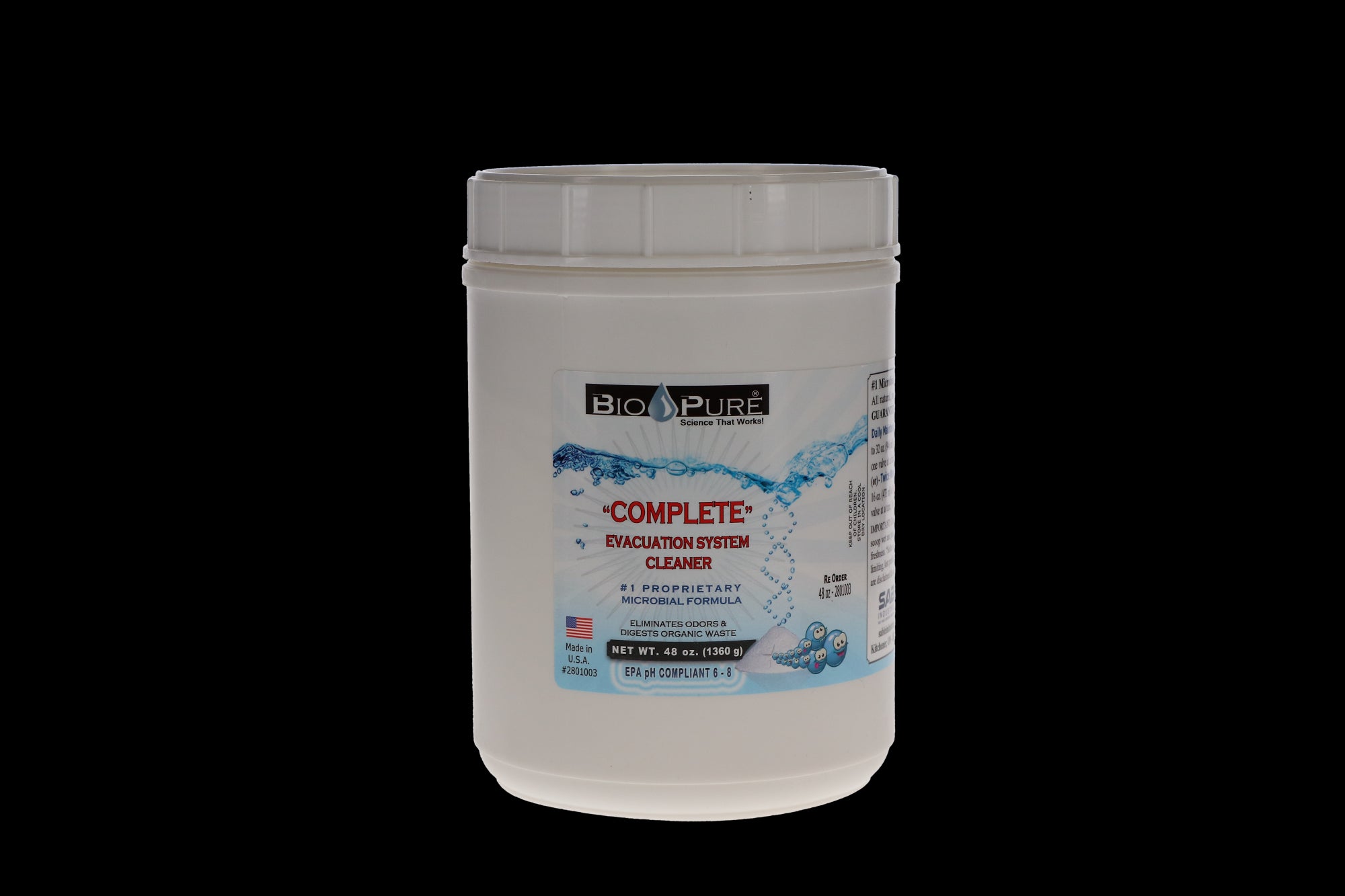 Sable Industries 2801003 Bio-Pure eVac System Maintenance Cleaner Powder 48 Oz Sable Industries 2801003 Bio-Pure eVac System Maintenance Cleaner Powder 48 Oz
